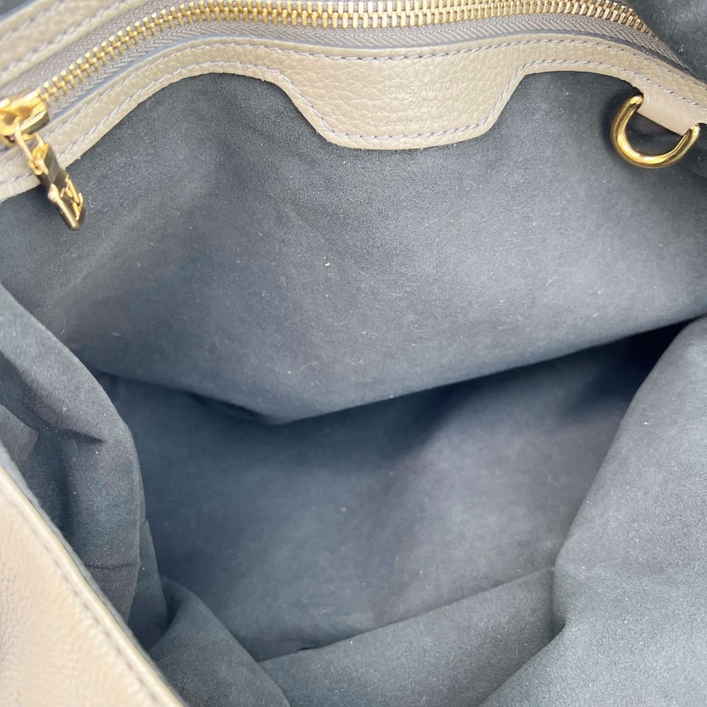 Louis Vuitton Monogram Mahina Neo Leather Hobo Monogram Perforated Gris Elephant - Picture 8 of 13